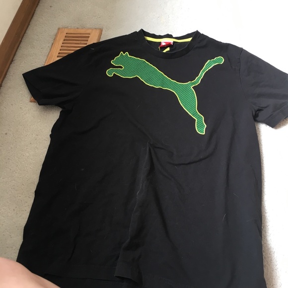 black and green puma shirt